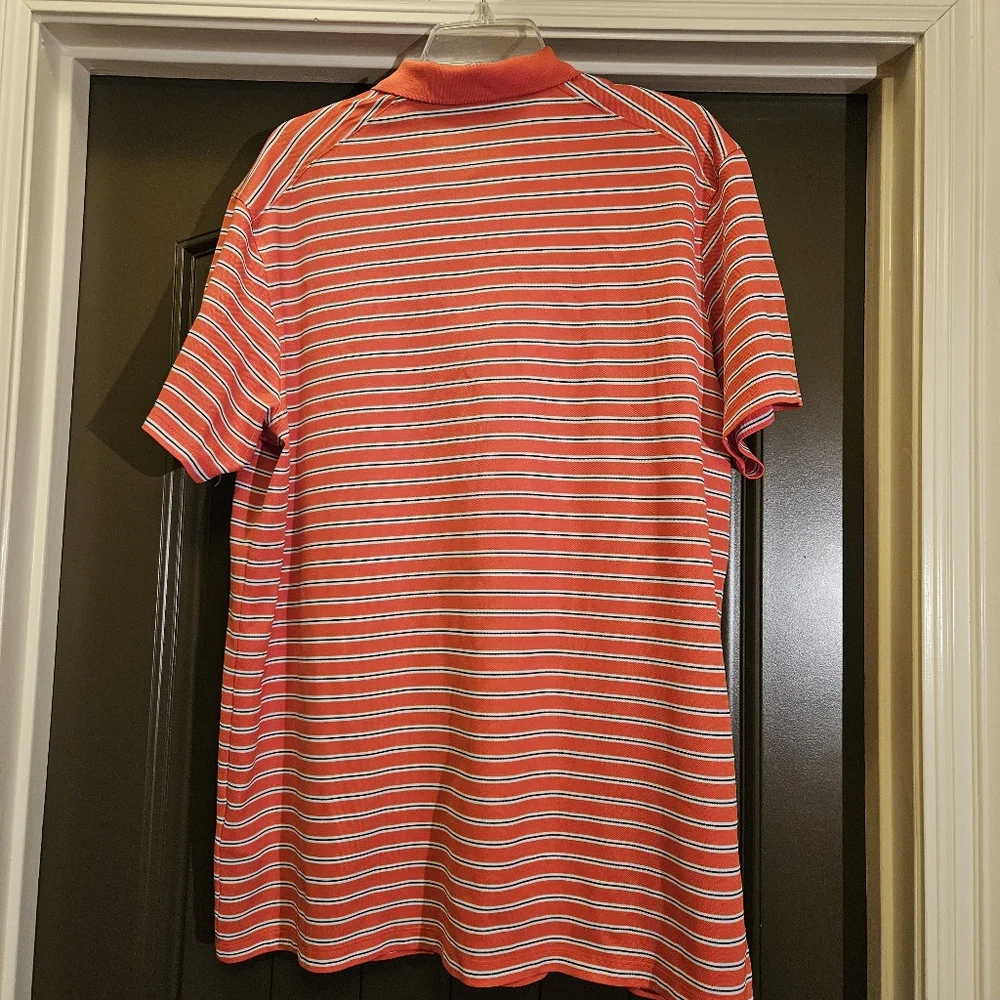 Nike Clemson Tigers Primetime Victory Striped Performance Polo - Size XL